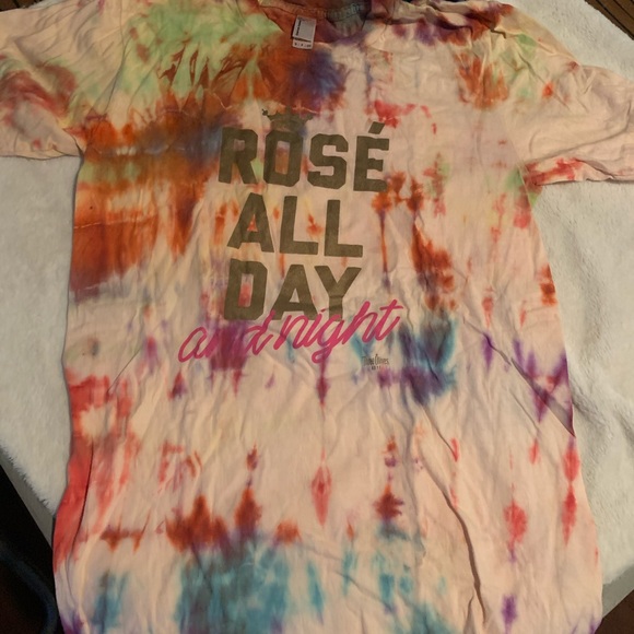 NWT rose all day & night tie dye short sleeve tee - Picture 3 of 6
